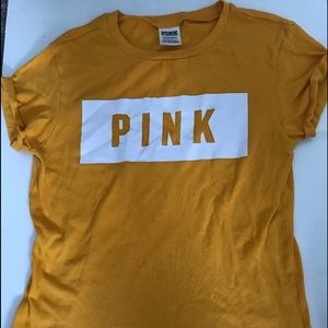 PINK Victoria’s Secret yellow t-shirt